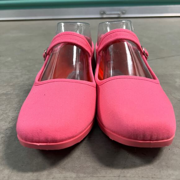 On Your Feet US 5.5 VINTAGE Y2K Kung Fu Womens Pink Mary Jane Buckle Strap Flats - Picture 5 of 11